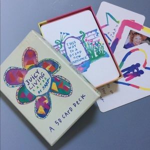 Juicy Living Cards by SARK 50 Susan Ariel Rainbow Kennedy Art Card Deck 2003